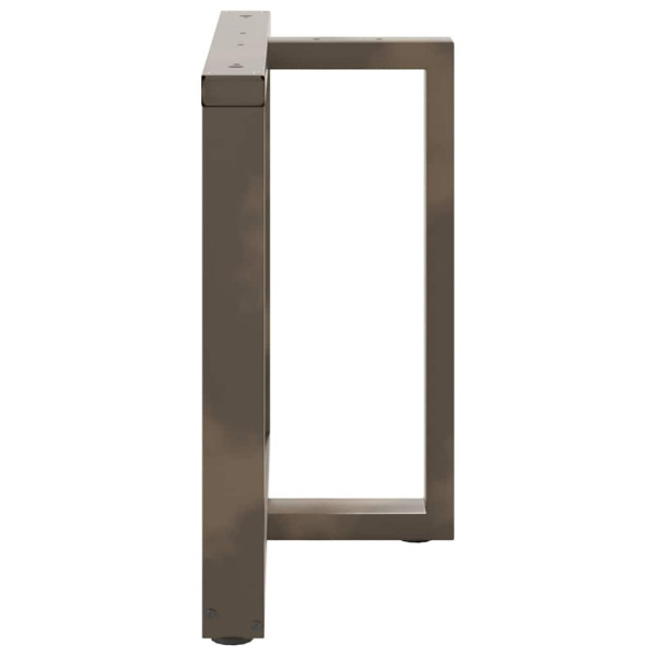 Patas mesa comedor forma T 2uds acero natural 90x35x(72-73)cm M 5