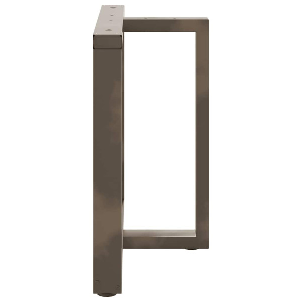 Patas mesa comedor forma T 2uds acero natural 100x35x(72-73) cm M 4