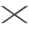 Pés para mesa de centro em formato de X. 2 peças. aço natural. 70x (42-43) cm. aço 4