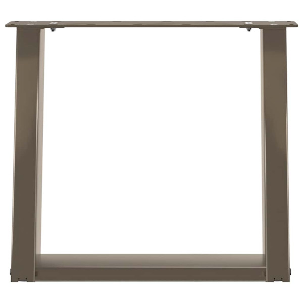 Pés para mesa de centro em formato de U. 2 peças. aço natural. 50x(42-43) cm. aço M 5