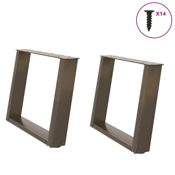 Patas para mesa de centro en forma de U 2 uds antracita acero D