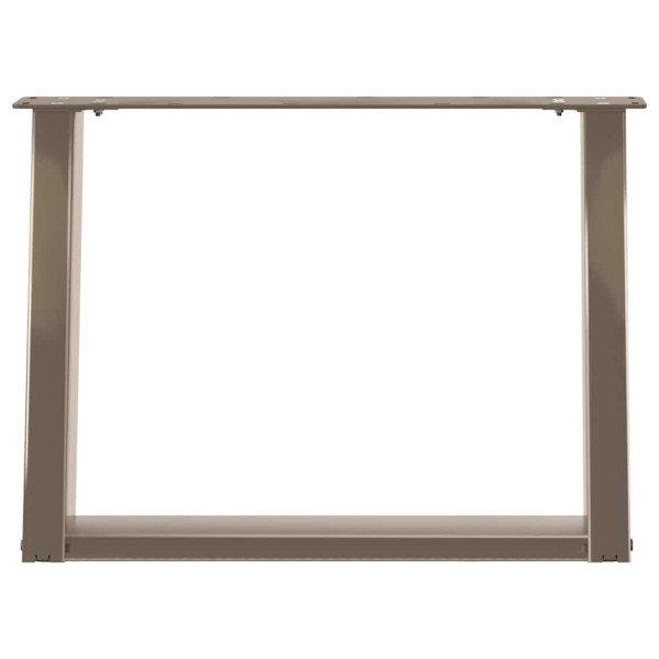 Pés para mesa de centro em formato de U. 2 peças. aço natural. 60x(42-43) cm. aço M 5