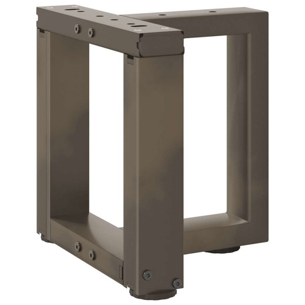 Patas de mesa centro forma T 2uds acero natural 30x25x(30-31)cm M 3