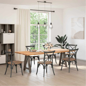 Pés de mesa de jantar em formato A. 2 peças. 60x (72-73) cm. aço H