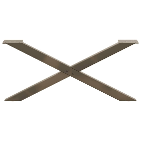 Pés para mesa de centro em formato de X. 2 peças. aço natural. 70x(30-31) cm. aço M 5
