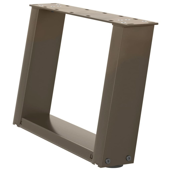 Pés para mesa de centro em formato de U. 2 peças. aço natural. 40x(30-31) cm. aço M 4