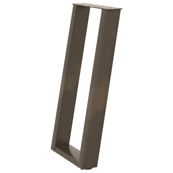 Patas mesa consola forma U 2 uds acero natural 38x(72-73) cm M 4