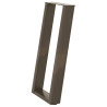 Pés de mesa de console em forma de U. 2 peças. aço natural. 38 x (72-73) cm. aço 4