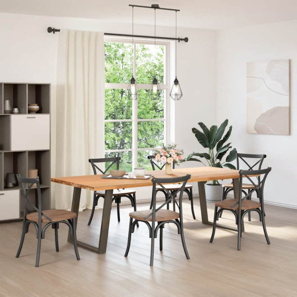 Patas para mesa comedor forma U 2uds acero natural 70x(72-73)cm M 3