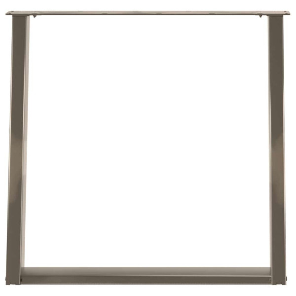 Patas para mesa comedor forma U 2uds acero natural 70x(72-73)cm M 5