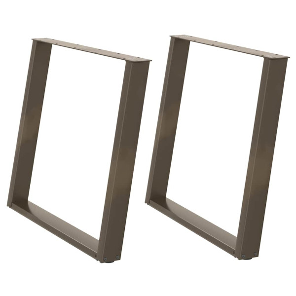 Pés para mesa de jantar em formato de U. 2 peças. aço natural. 100x(72-73) cm. aço M 2