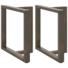 Patas mesa comedor forma T 2uds acero natural 80x35x(72-73)cm 1