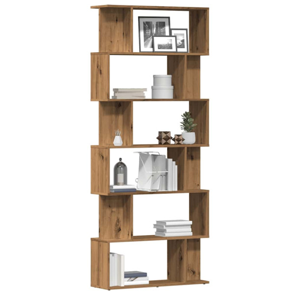 Estantería madera de ingeniería roble artisan 80x24x192 cm D