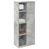 Mueble de baño con portarrollos gris hormigón 39x22x90 cm 1