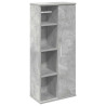 Mueble de baño con portarrollos gris hormigón 39x22x90 cm 2