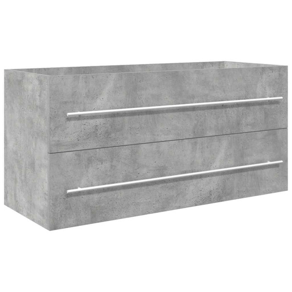 Set muebles de baño 2 piezas madera contrachapada gris hormigón M 5