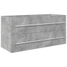 Set muebles de baño 2 piezas madera contrachapada gris hormigón 5