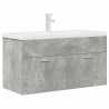 Mueble de baño con lavabo incorporado y grifo gris hormigón 1