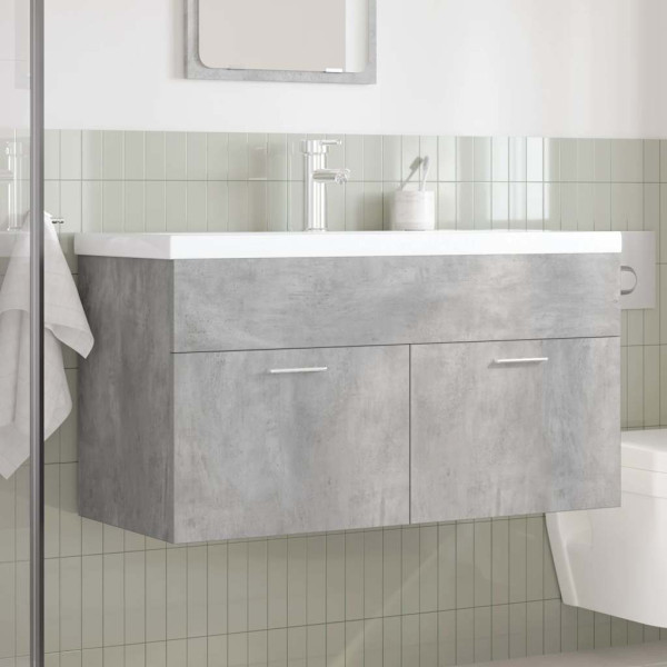Mueble de baño con lavabo incorporado y grifo gris hormigón M 5