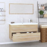 Conjunto de muebles de baño 3 piezas color roble Sonoma 4
