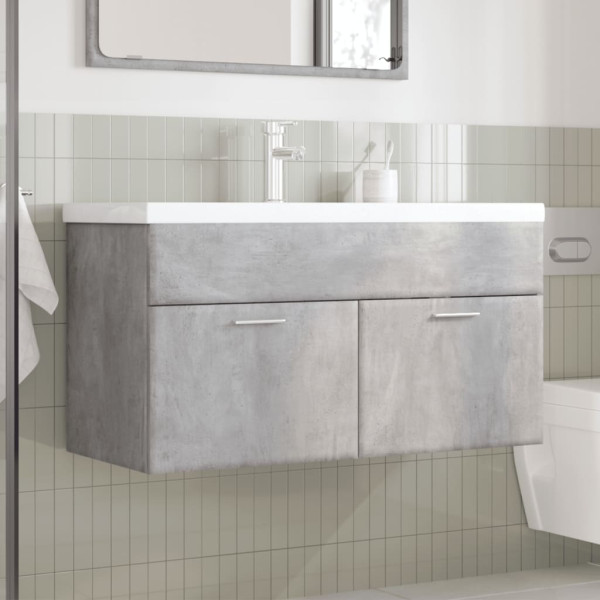 Mueble de baño con lavabo integrado gris hormigón M 3