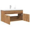 Mueble de baño con lavabo integrado roble artisan 1