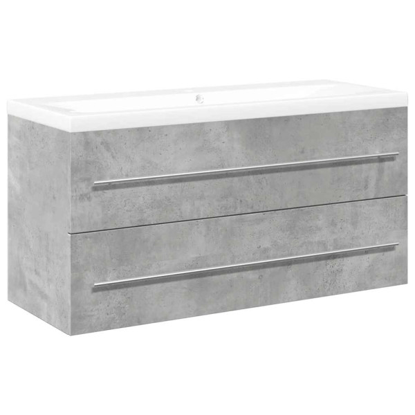 Set muebles de baño 2 piezas madera contrachapada gris hormigón M 2