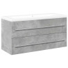 Set muebles de baño 2 piezas madera contrachapada gris hormigón 2