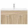 Mueble de baño con lavabo integrado roble Sonoma 4