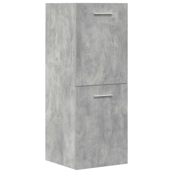 Juego muebles de baño 4 pzas madera contrachapada gris hormigón M 5
