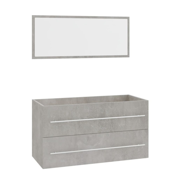 Conjunto de muebles de baño 3 piezas gris hormigón M 5