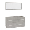 Conjunto de muebles de baño 3 piezas gris hormigón 5