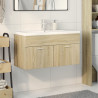 Mueble de baño con lavabo integrado roble Sonoma 3