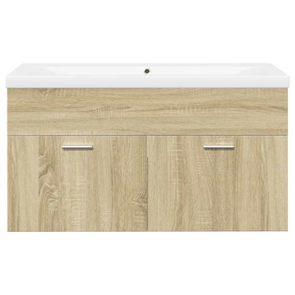 Mueble de baño con lavabo integrado roble Sonoma M 4