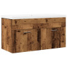Mueble baño con lavabo integrado madera envejecida 2