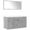 Set muebles de baño 2 piezas madera contrachapada gris hormigón 2