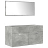 Set muebles de baño 2 piezas madera contrachapada gris hormigón 5