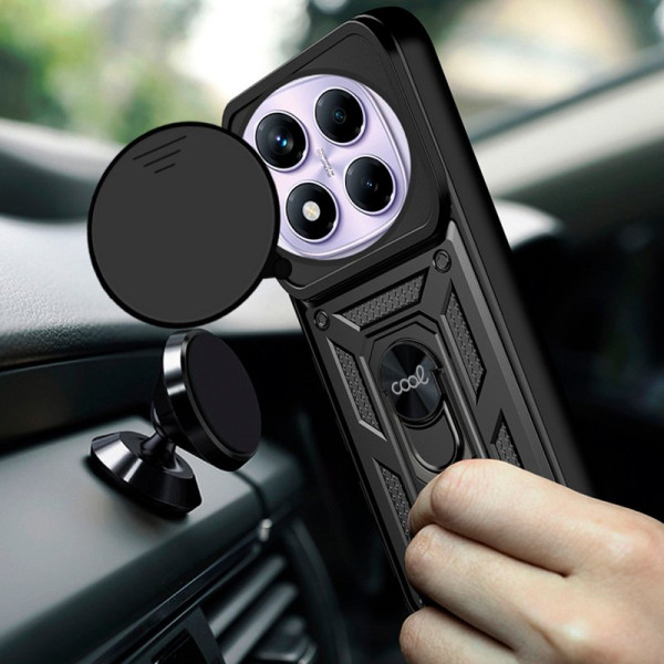 Carcasa COOL para Xiaomi Redmi Note 14 Pro Hard Ring Negro M 3