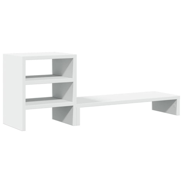 Soporte monitor organizador escritorio madera ingeniería blanco M 2