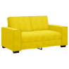 Juego de sofás con cojines 2 piezas terciopelo amarillo 4