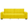Sofá de 3 plazas terciopelo amarillo 180 cm 4