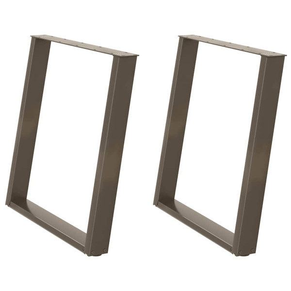 Pés para mesa de jantar em formato de U. 2 peças. aço natural. 80x(72-73) cm. aço M 2