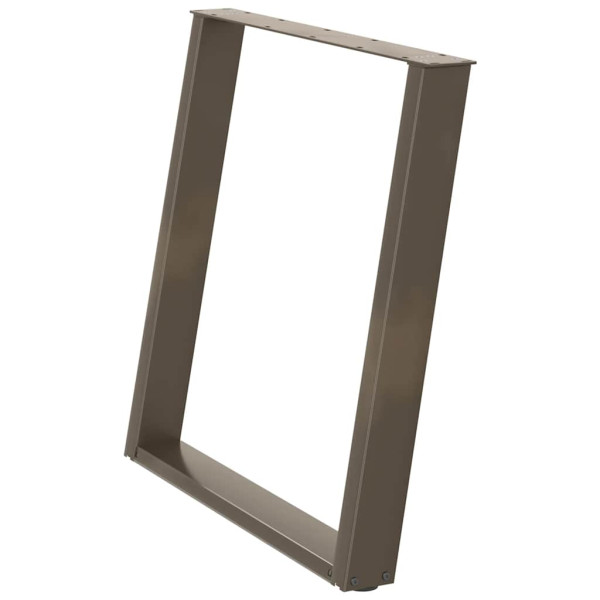 Patas para mesa comedor forma U 2uds acero natural 80x(72-73)cm M 4