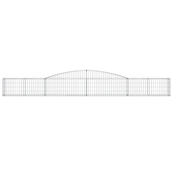Cestas de gaviones 15 uds forma de arco hierro 400x30x40/60 cm M 4