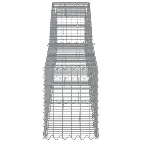 Cestos gabião arqueados 15pcs 400x30x40/60 cm ferro galvanizado M 5
