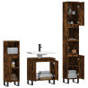 Set de muebles baño 3 pzas madera contrachapada roble ahumado 4