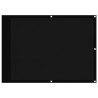 Pantalla de balcón 100% poliéster Oxford negro 75x800 cm 2