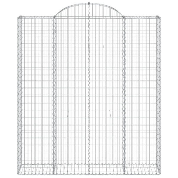Cestas de gaviones 18 uds forma de arco hierro 200x50x220/240cm M 4