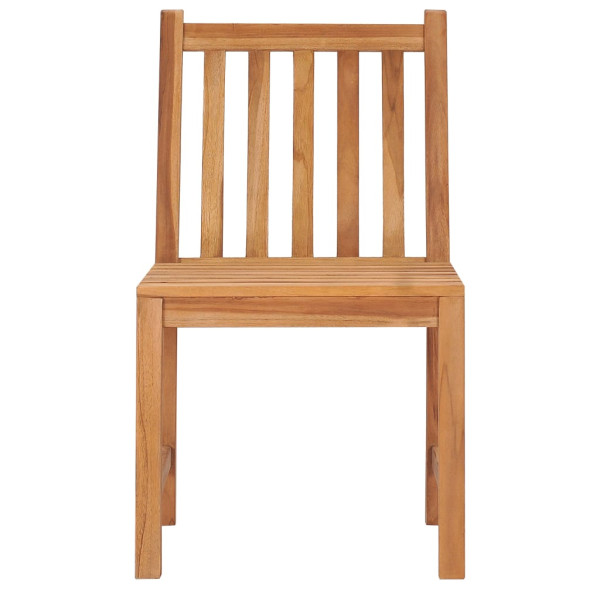 Conjunto de comedor de jardín 5 piezas madera maciza de teca M 5