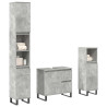 Set muebles de baño 2 piezas madera contrachapada gris hormigón 1